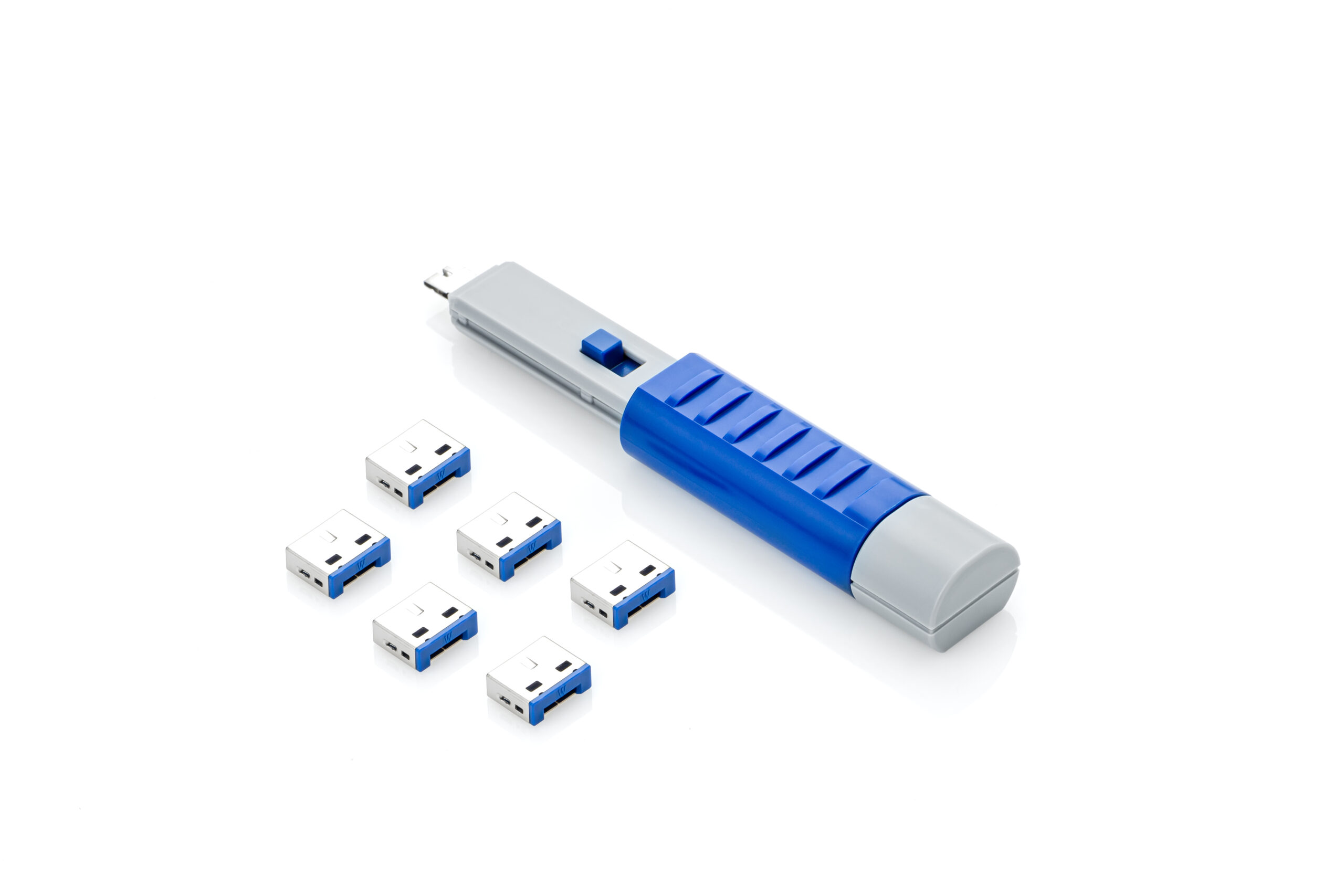 usb port locks with key package UL03PKBK, balenie usb zamkov s klucom UL03PKDB, упаковка замков юсб порта с ключем, пакування замків для usb порту